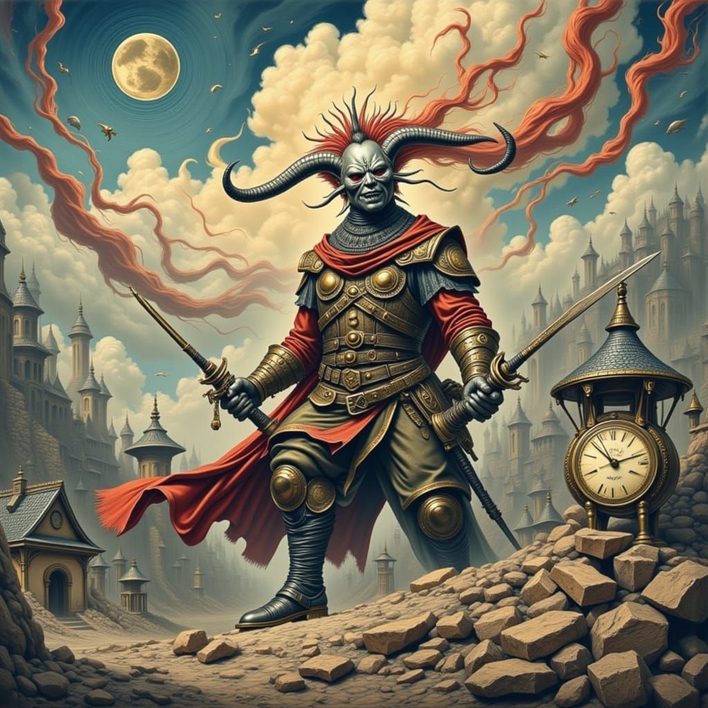 Whimsical Clown Graphite Caricature