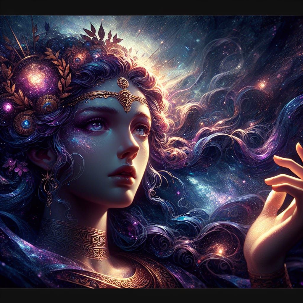 Greek Goddess Asteria: Detailed Matte Painting