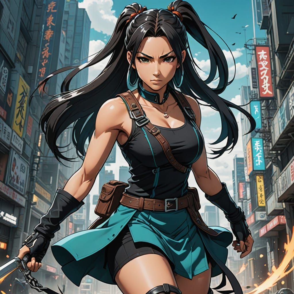 Young Black Girl Embodies Tifa Lockhart's Energetic Spirit i...