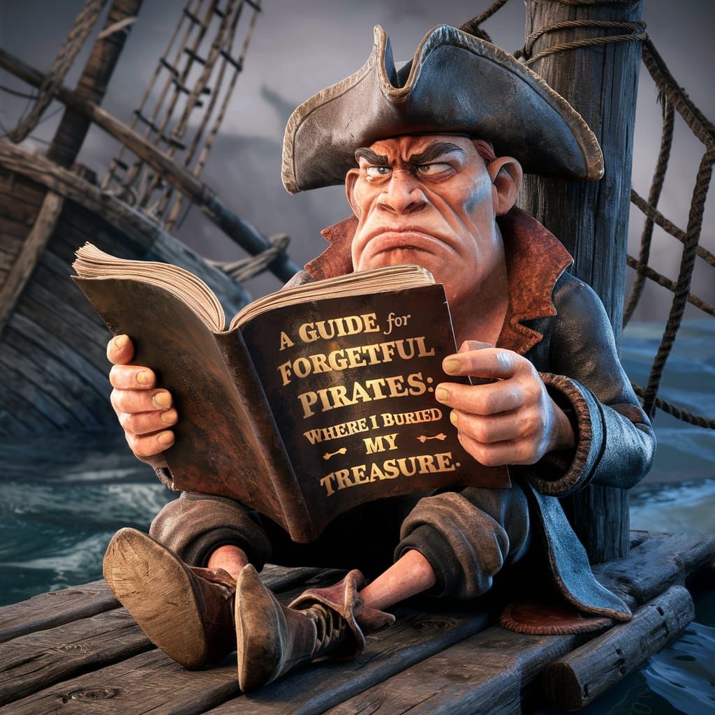 Pirate's Guide: 3D Digital Art of Seafaring Life