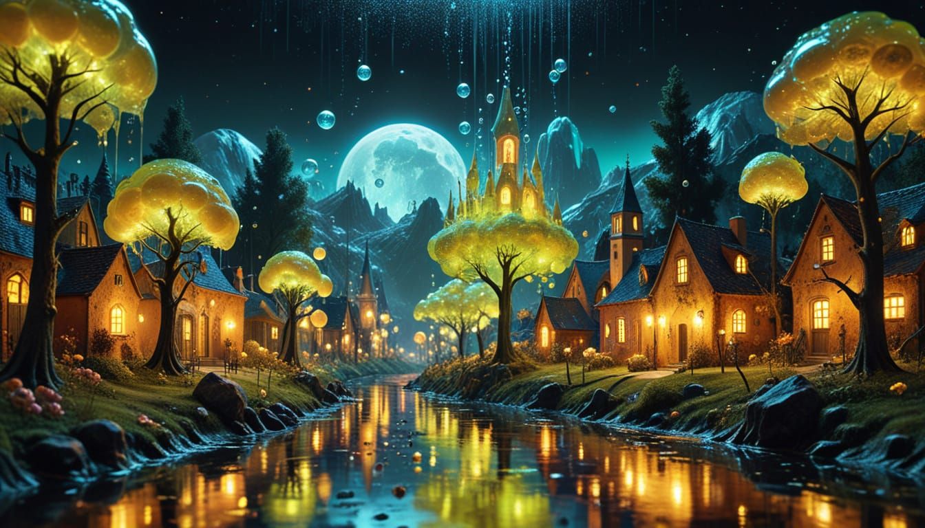 Surreal Glowing Soda World In Hieronymus Bosch & Salvador Da...