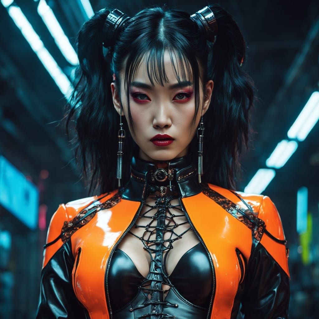 Cyber Gothic Siren in Neon