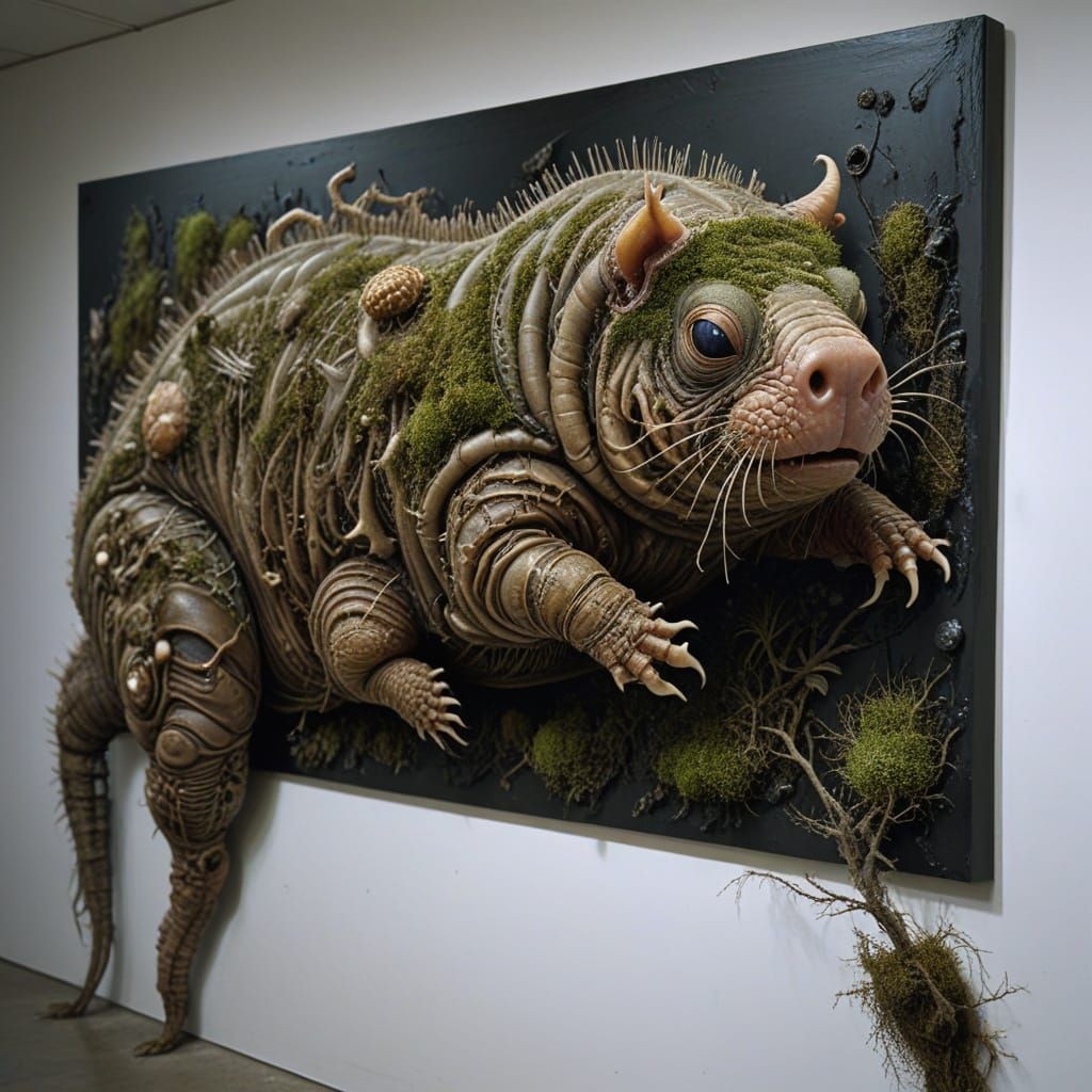 CRYPTID MONSTER PAINTING IN MY GALLERY