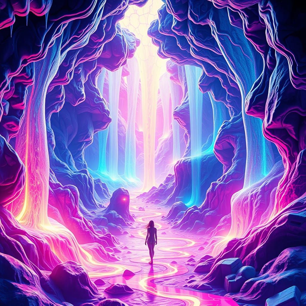 Surreal Dreamscapes in Abstract Vector Style