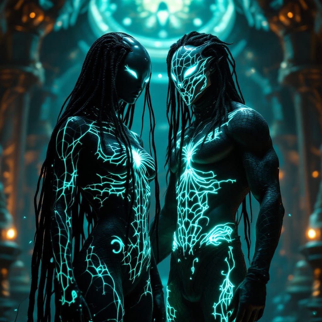 Goth Princess Xenomorph and Link in Ethereal Fantasy