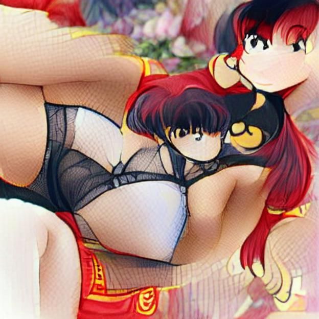 Anime-Style Female Character in Lingerie