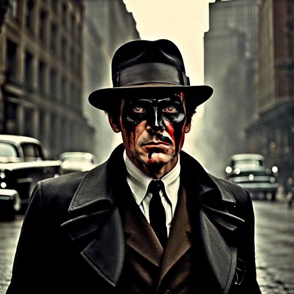 Film Noir Detective in Bloody Technicolor