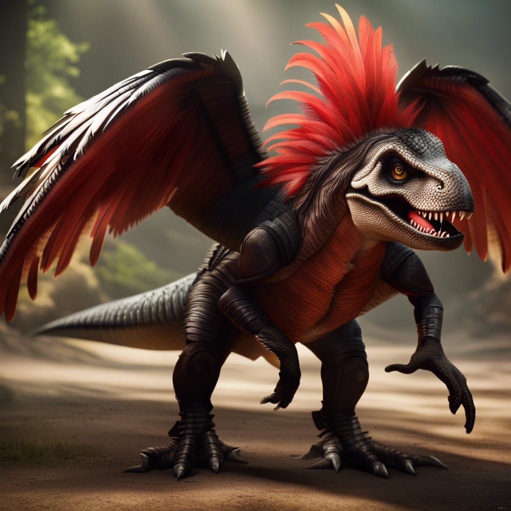 Feathered T-Rex with Rooster Wings