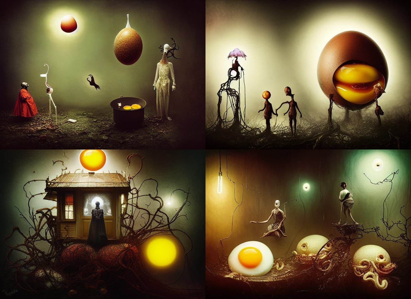 Fried Egg's Strange Friends: Paranormalpunk Fine Art