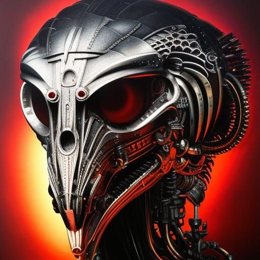 Biopunk Robotic Hawk Concept Art