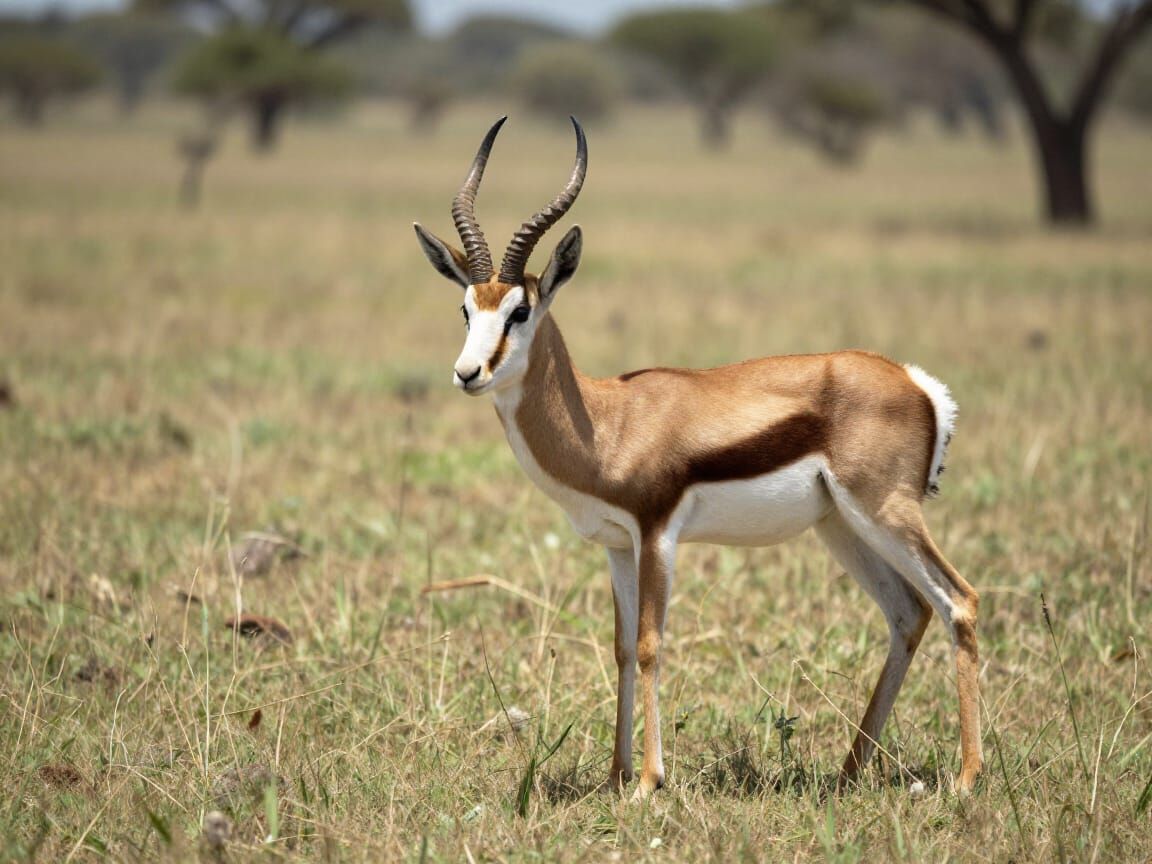 African Springbok Side View