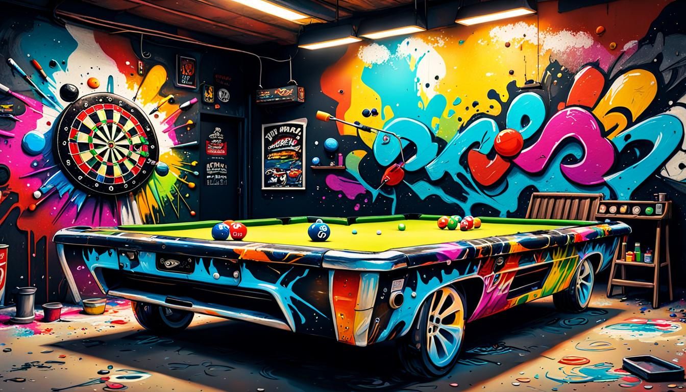 Graffiti Art: Darts, RC Car, Pub, Billiards