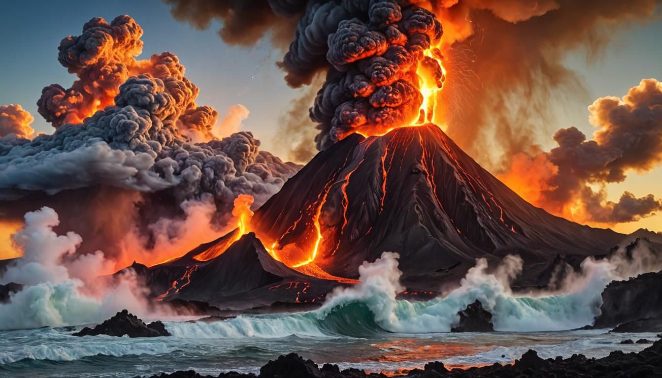 Goddess Pele Shapes Hawaiian Landscape with Lava