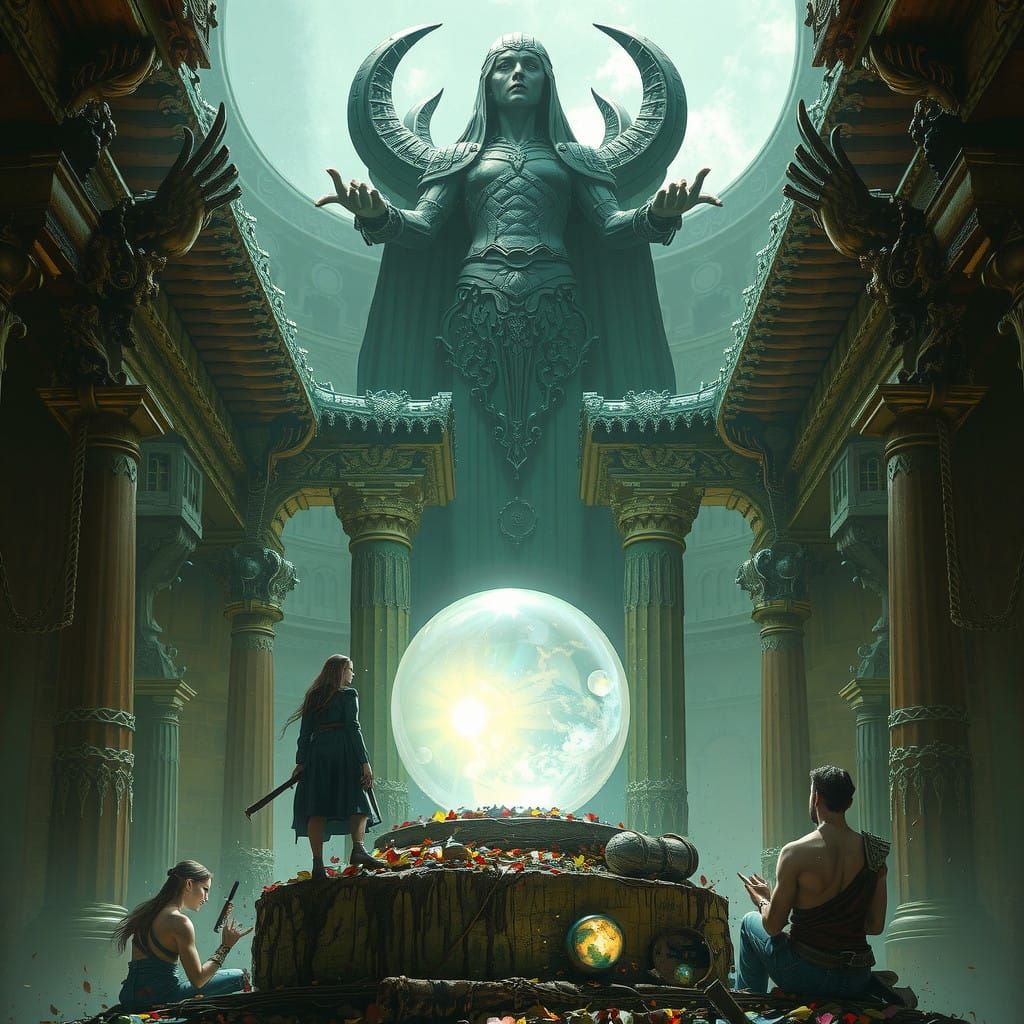 Crystal ball comic book Gothic futuristic Bastian LeCouffe Deharme