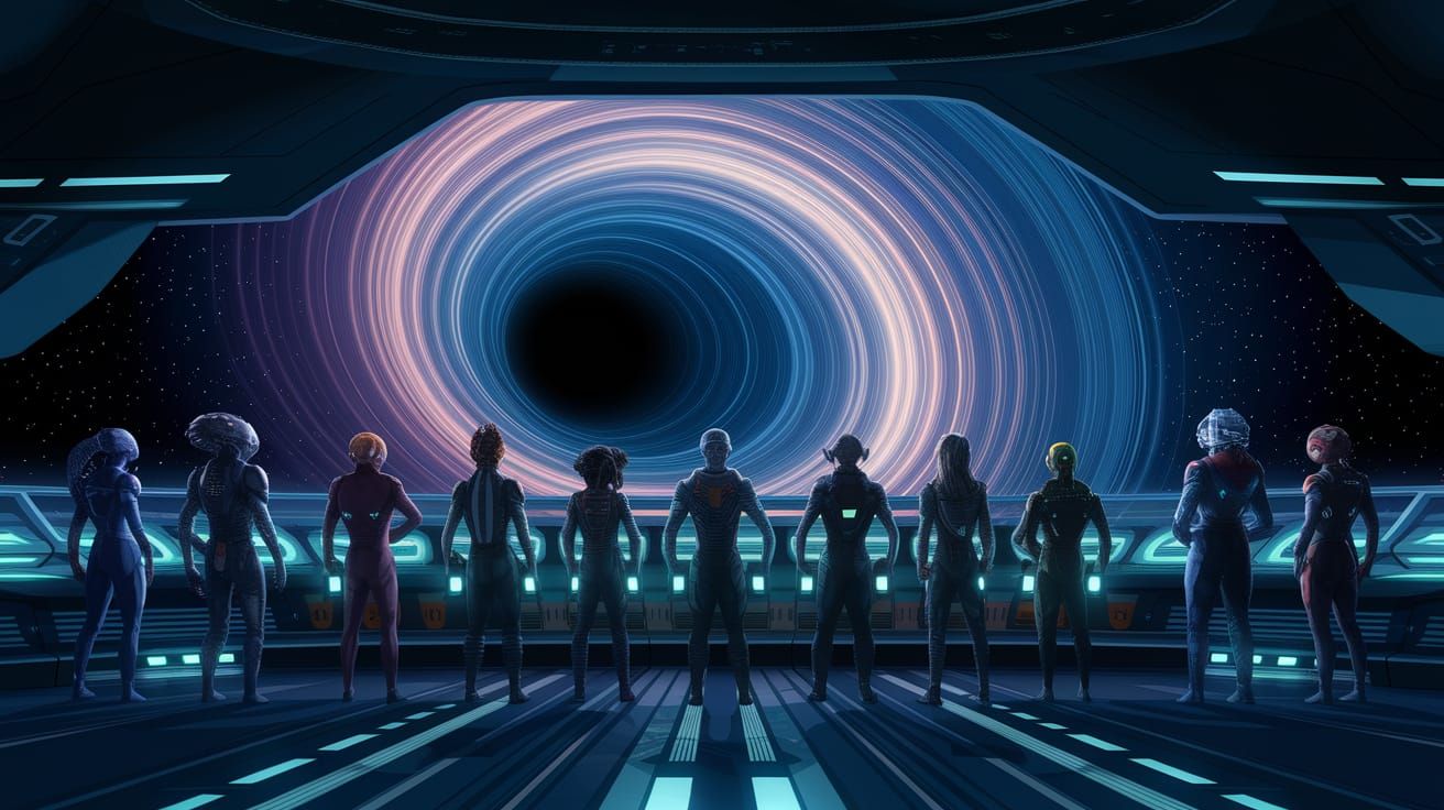 Alien Crew Embarks on Intergalactic Journey Through the Cosm...