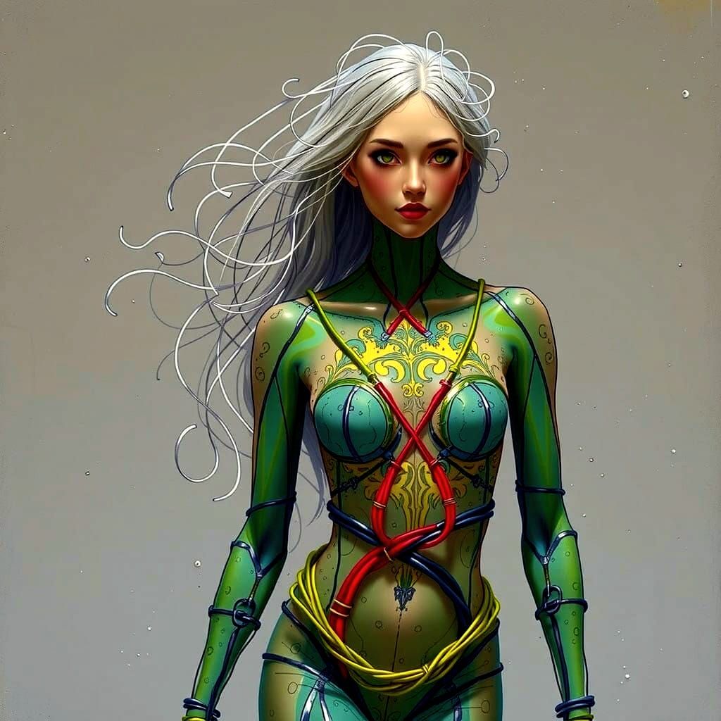 Witcher-Inspired Dancer in Artistic Comic Style
