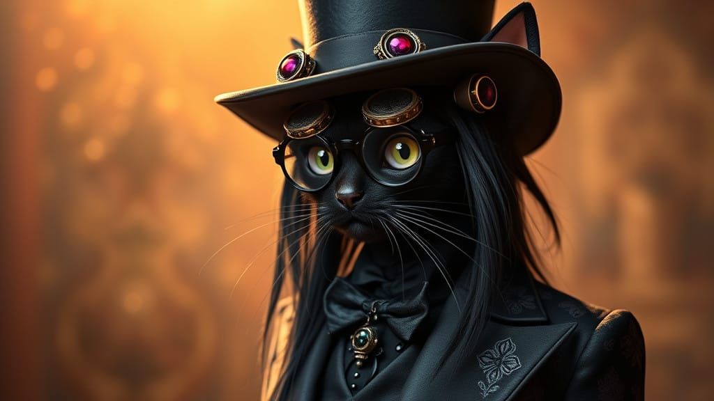 Goth Tom Kitten in Avant-Garde Fashion