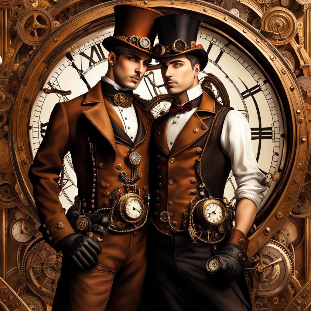 Steampunk Gay couple