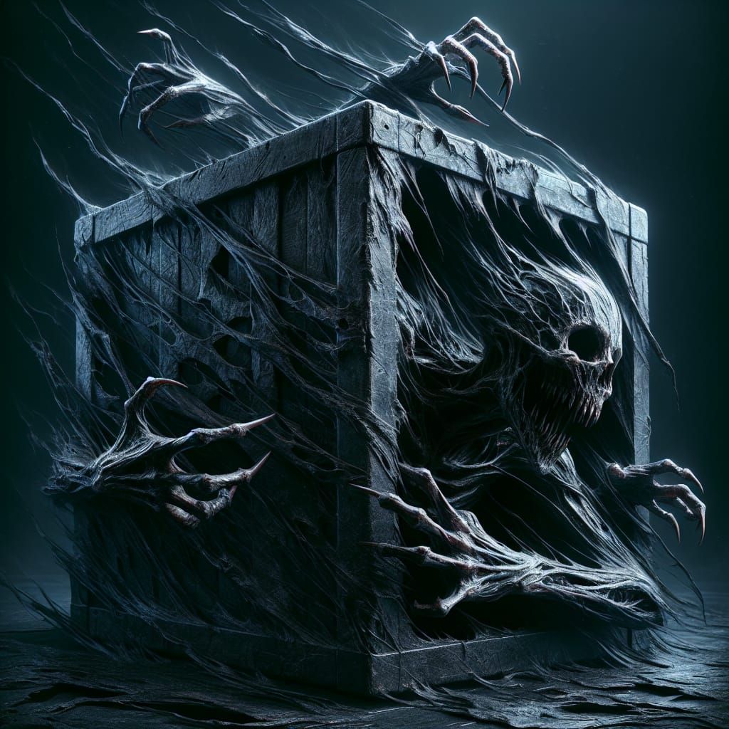 Eerie Entity Trapped in Shadow Box