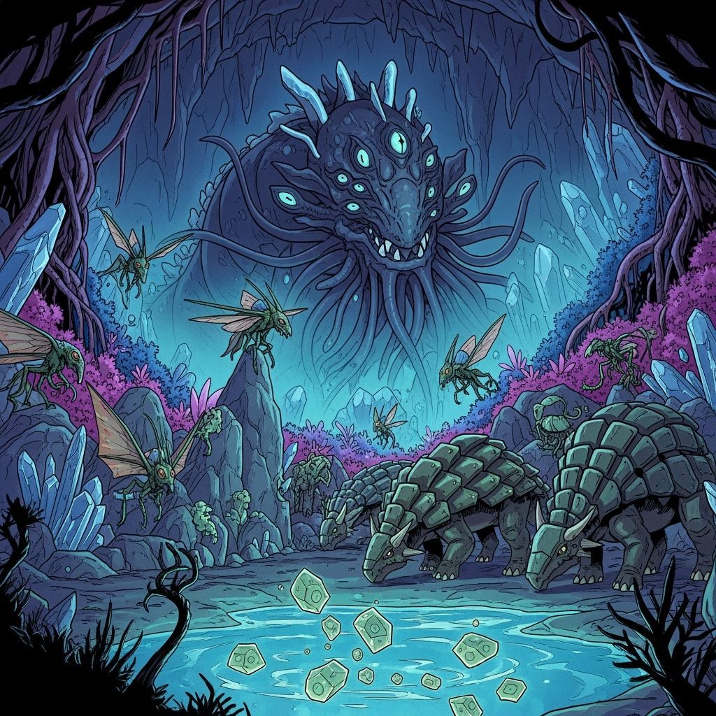 Prehistoric Underearth Creatures in Studio Trigger Style