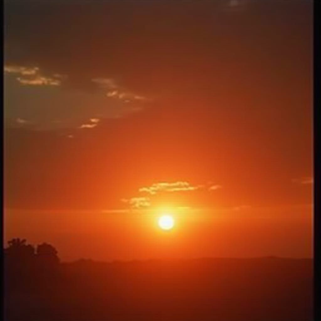 Dramatic Sunrise with Golden Light in Cinematic Style