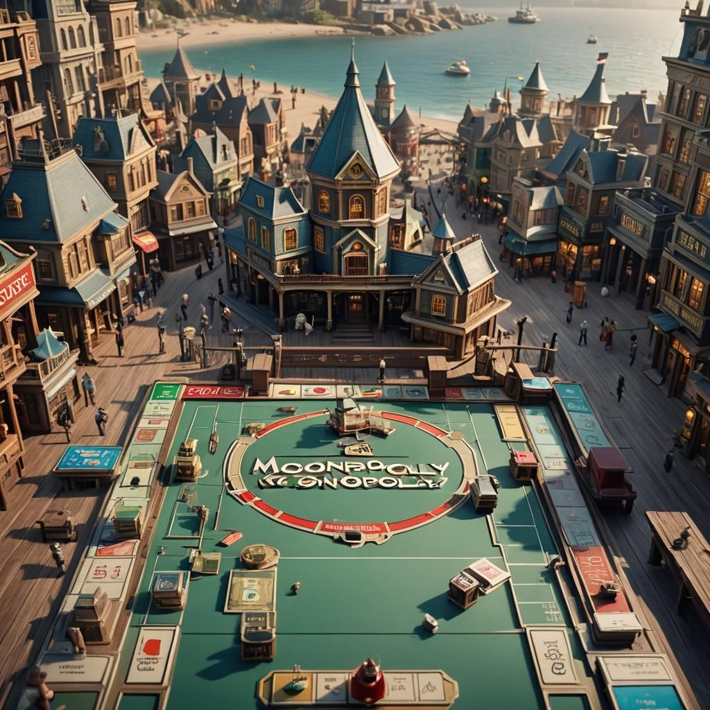 Real Life Monopoly on Boardwalk: Matte Painting
