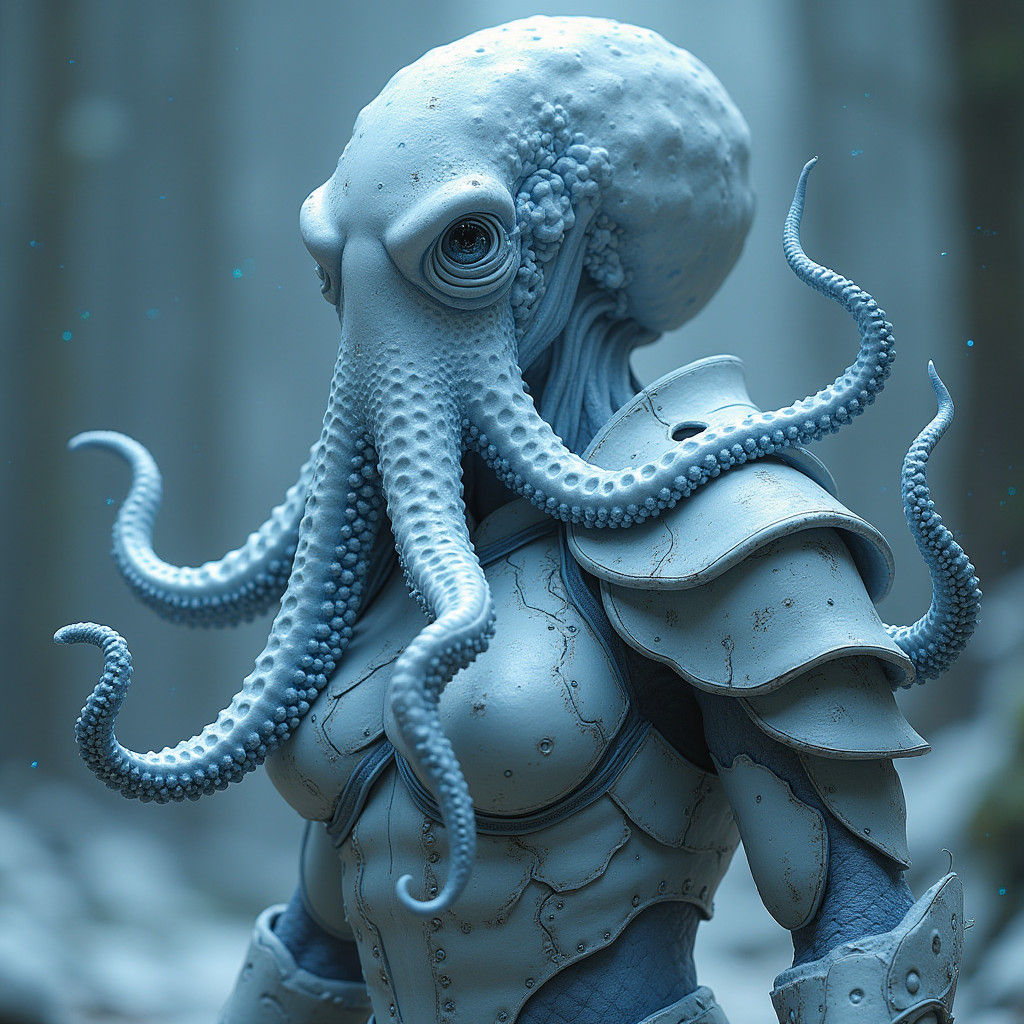 Octopus-Headed Warrior in Heavy Armor