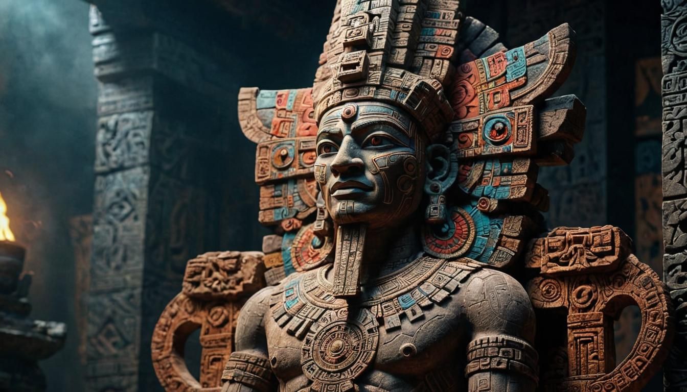 Mayan God Hunab Ku: Divine Deity in Vivid Colors
