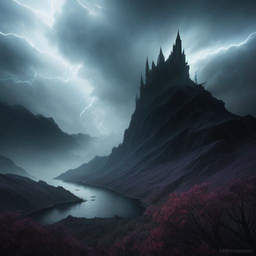 Violet Dragon and Cat Navigate Stormy Sky