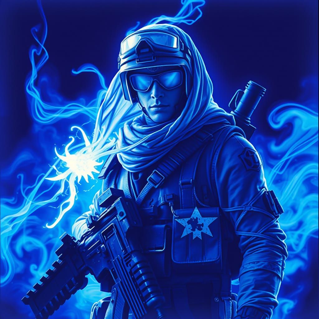 Cyanotype G.I. Joe Summons Ethereal Spirit