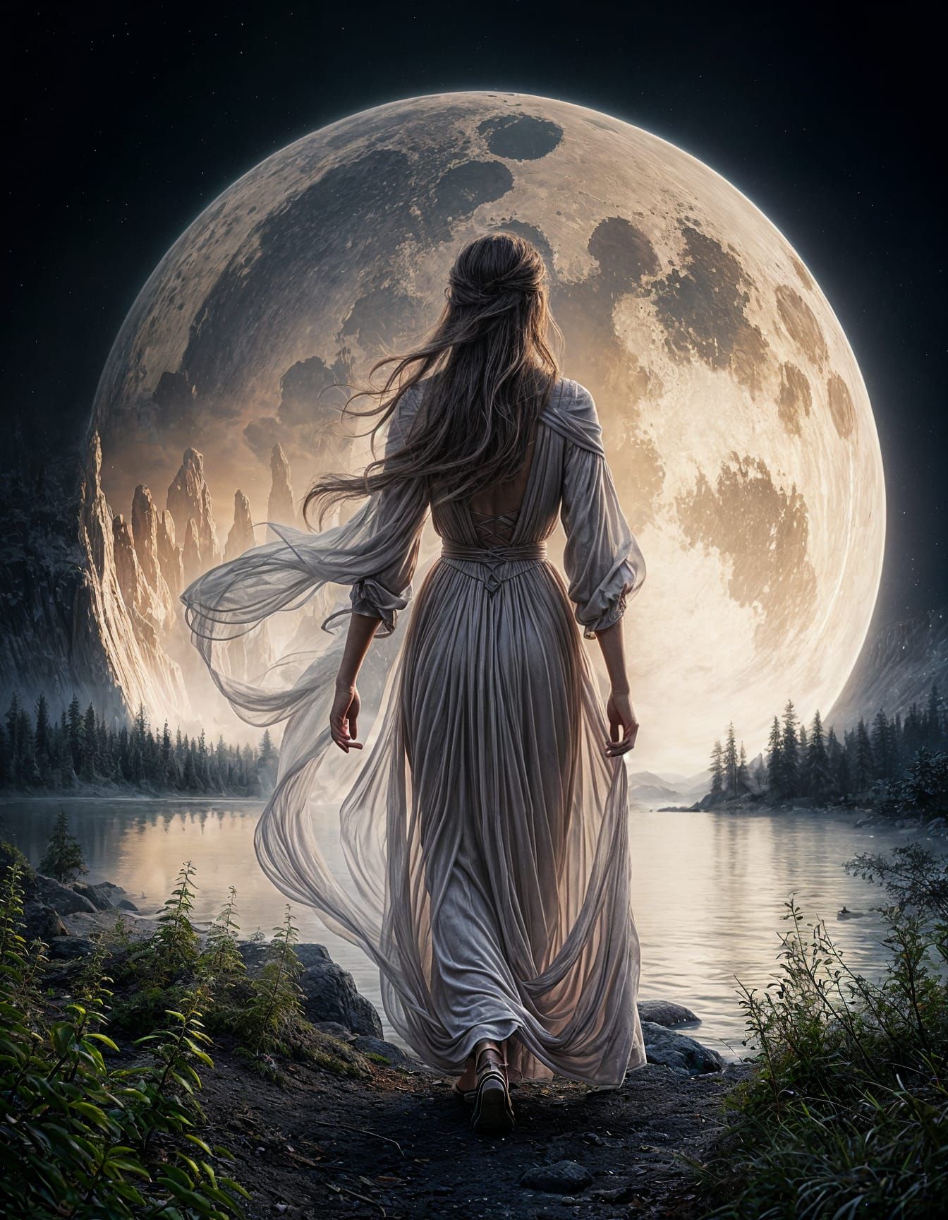 Romanticism Matte Painting: Serene Landscape