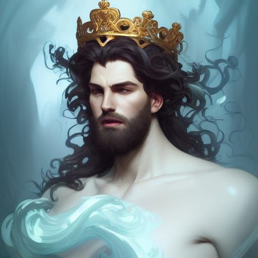 Emerald Crown: Portrait of a Handsome King