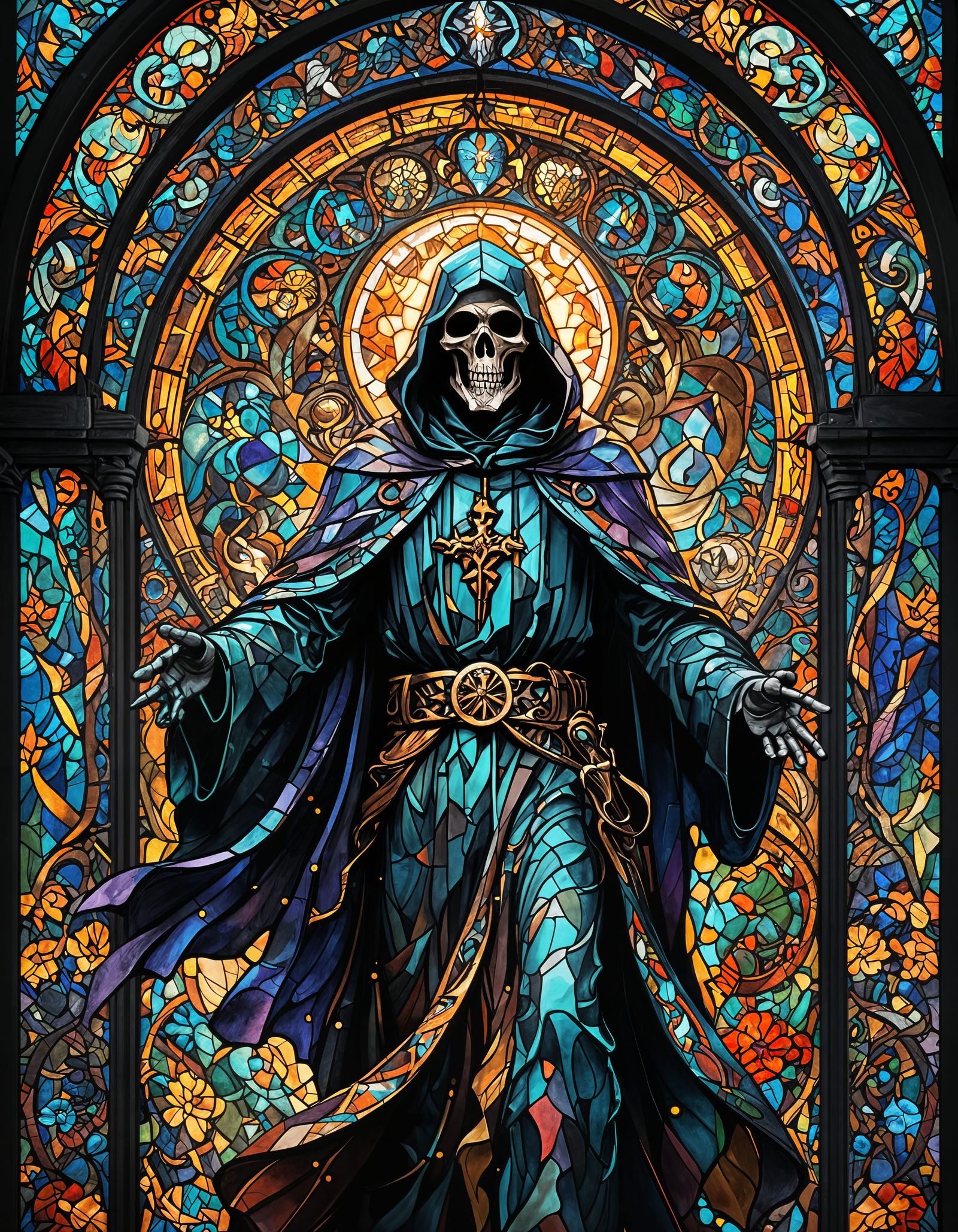 Stained Glass Mosaic: Journey to the Afterlife