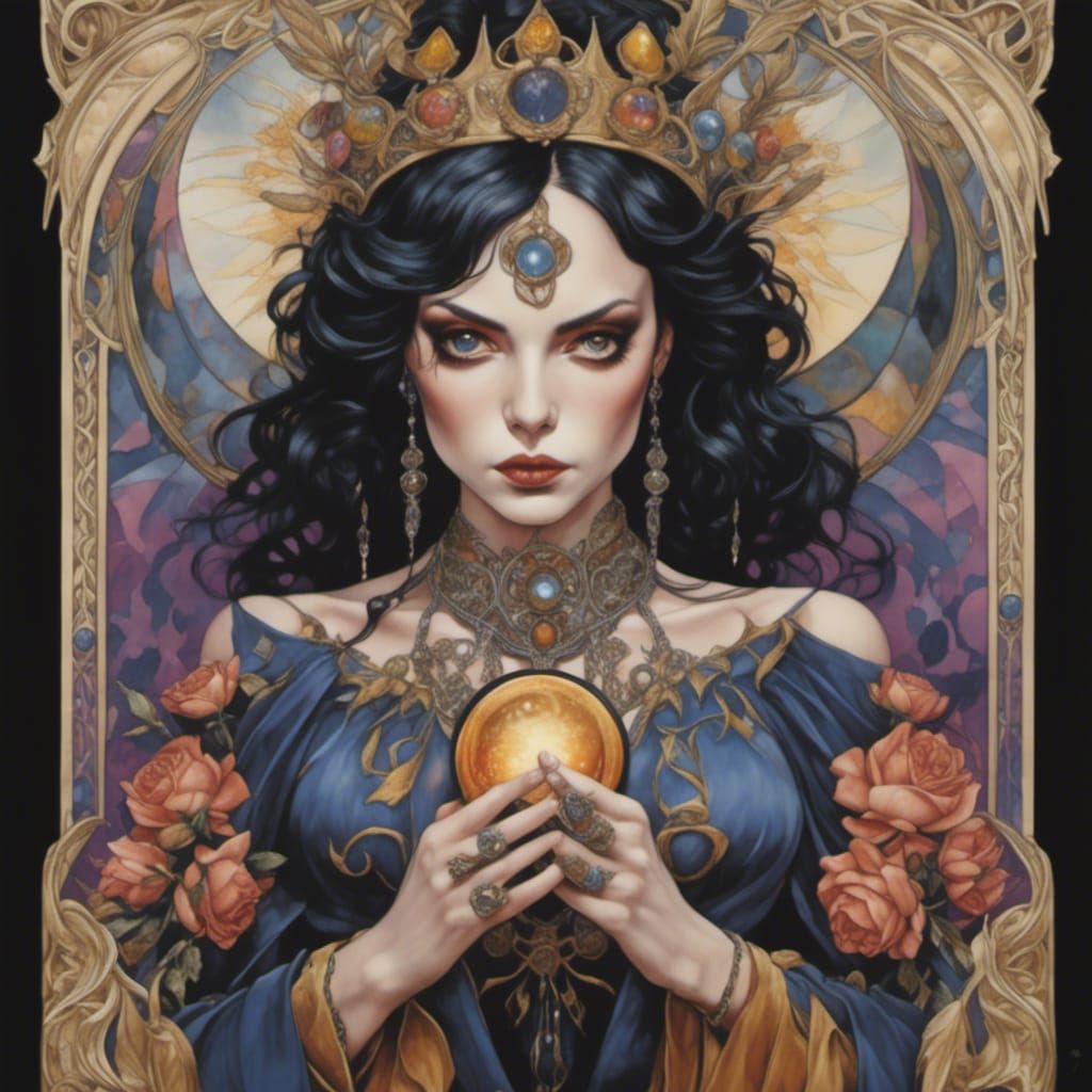 Queen of Pentacles in Broodiful Style