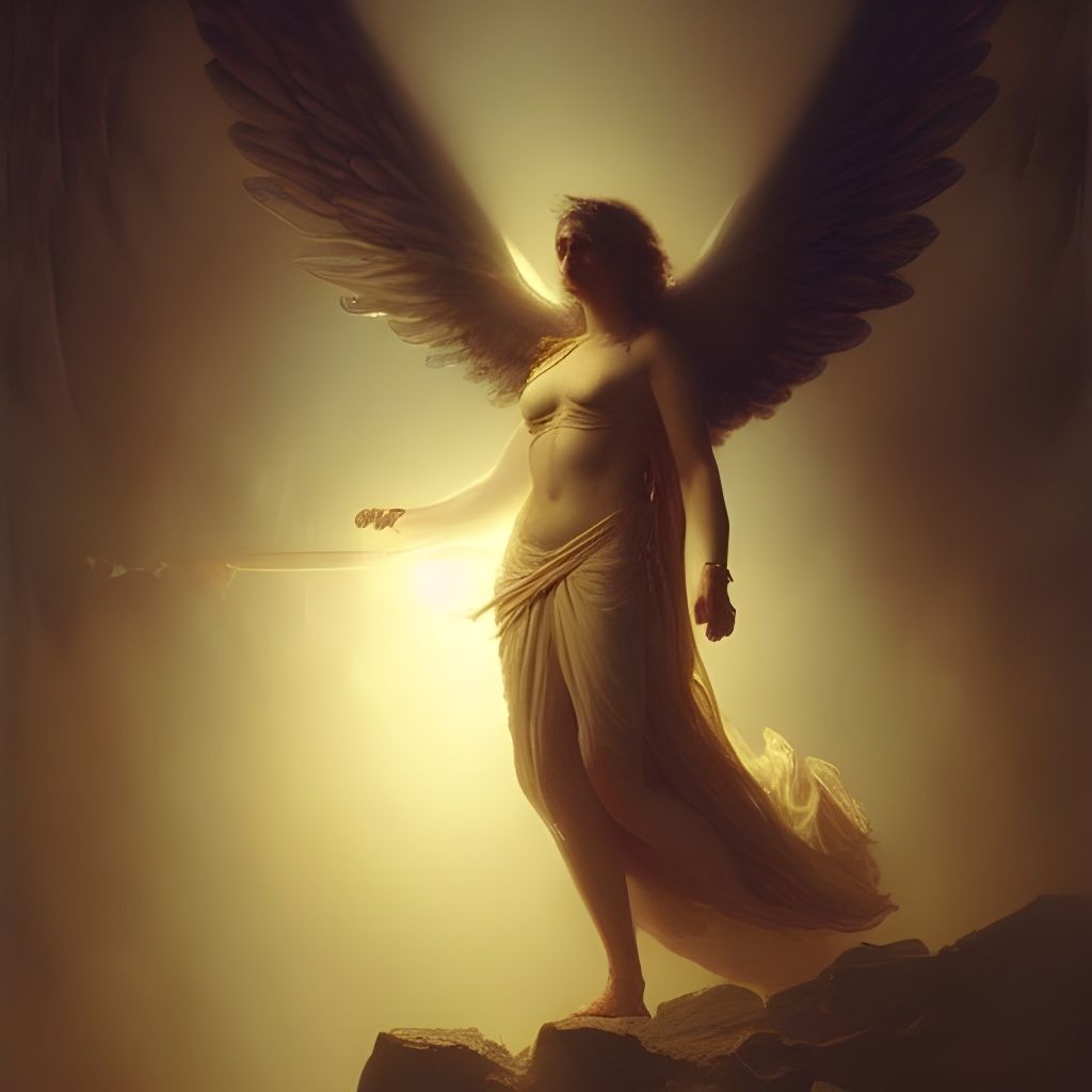 Angelic Ruler of the Night: Doré and Rutkowski Style