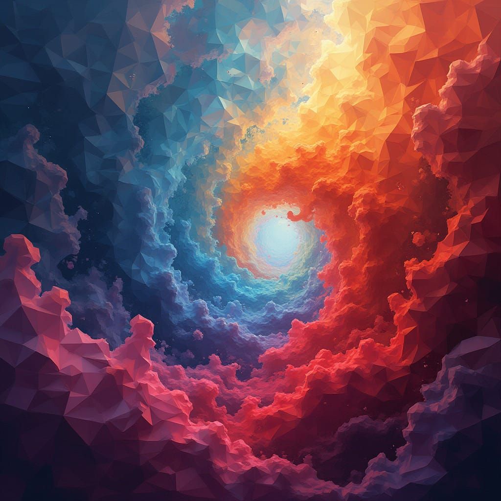 Ethereal Symphony in D minor Abstract Artwork