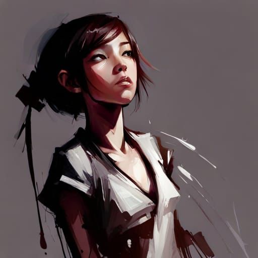 Beautiful Girl: Digital Painting in Contemporary Style