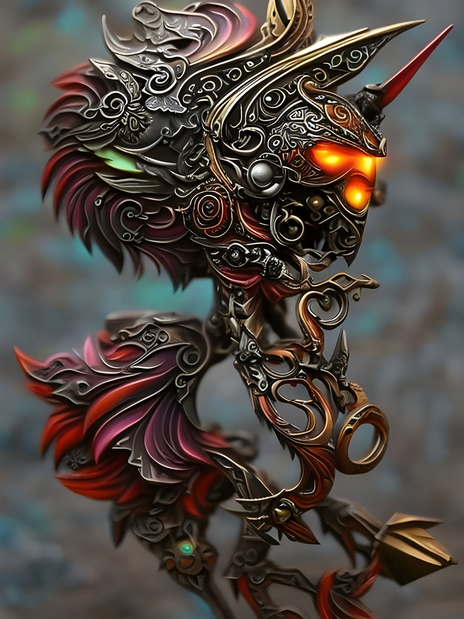 Steampunk Phoenix with Intricate Details