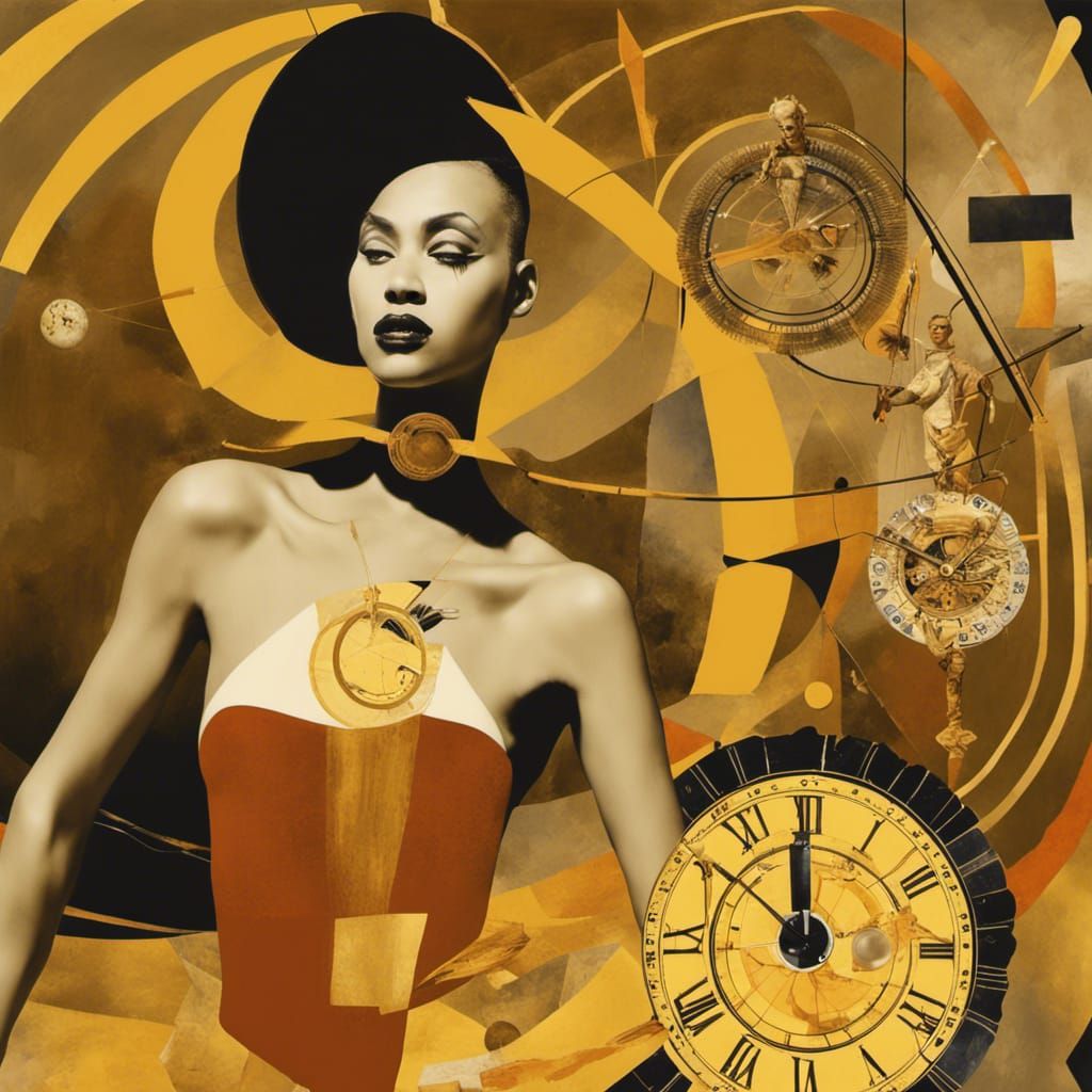 Afrofuturist Trapeze Artist in Cosmic Circus