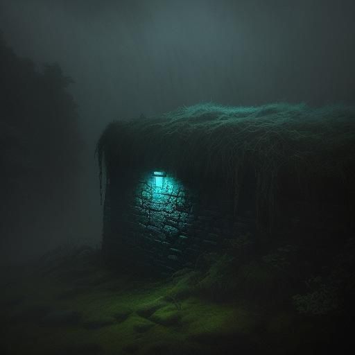 Dark Fantasy: Mold on Ancient Stone Wall