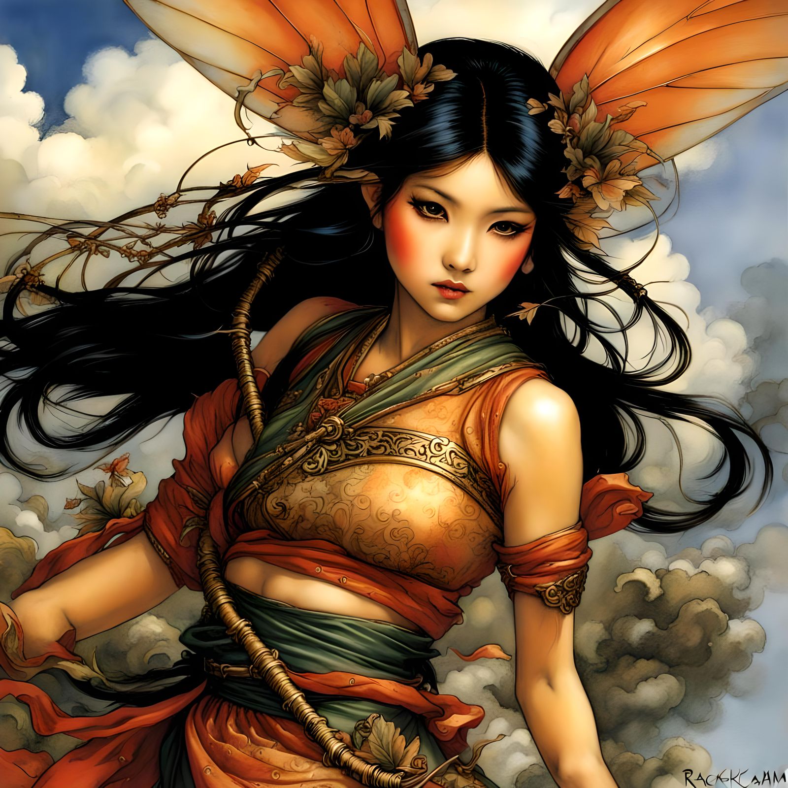 Blastoff, asian fairy, closeup, rackham