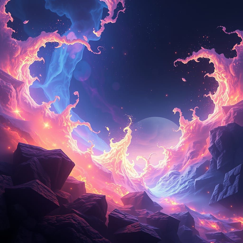 Fantastical Heavenly Glow Matte Painting