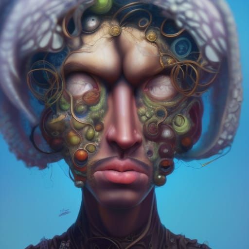 Intriguing Portrait of a Weird Young Man