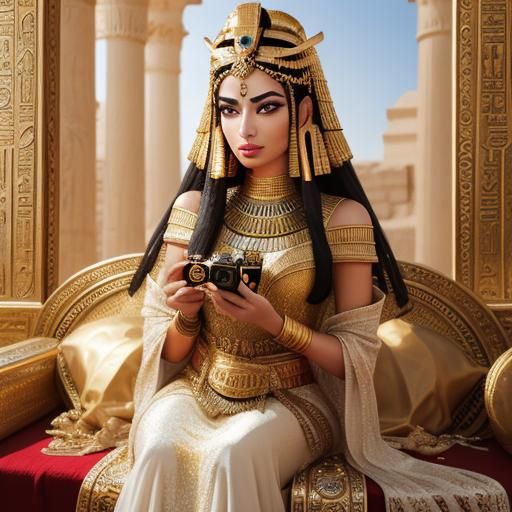 Egyptian Goddess in Golden Light: High Fashion Photography