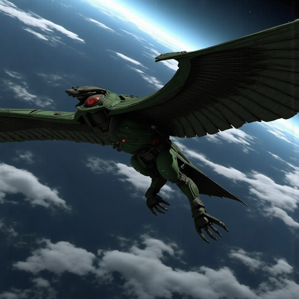 Klingon Bird of Prey Spaceship Rendering