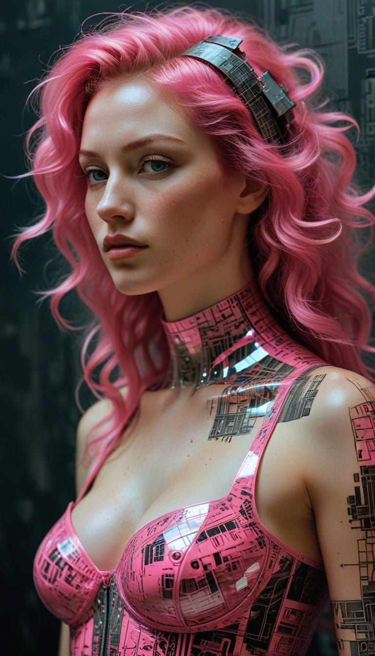 Renaissance Glitch: Pin-Up in Dürer Style