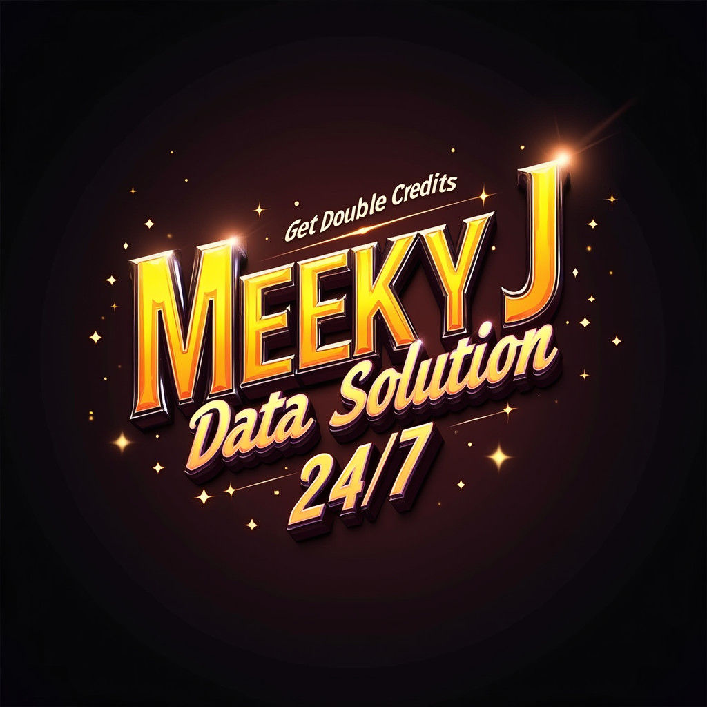 Eye-Catching Metallic Banner for Meeky J Data Solution