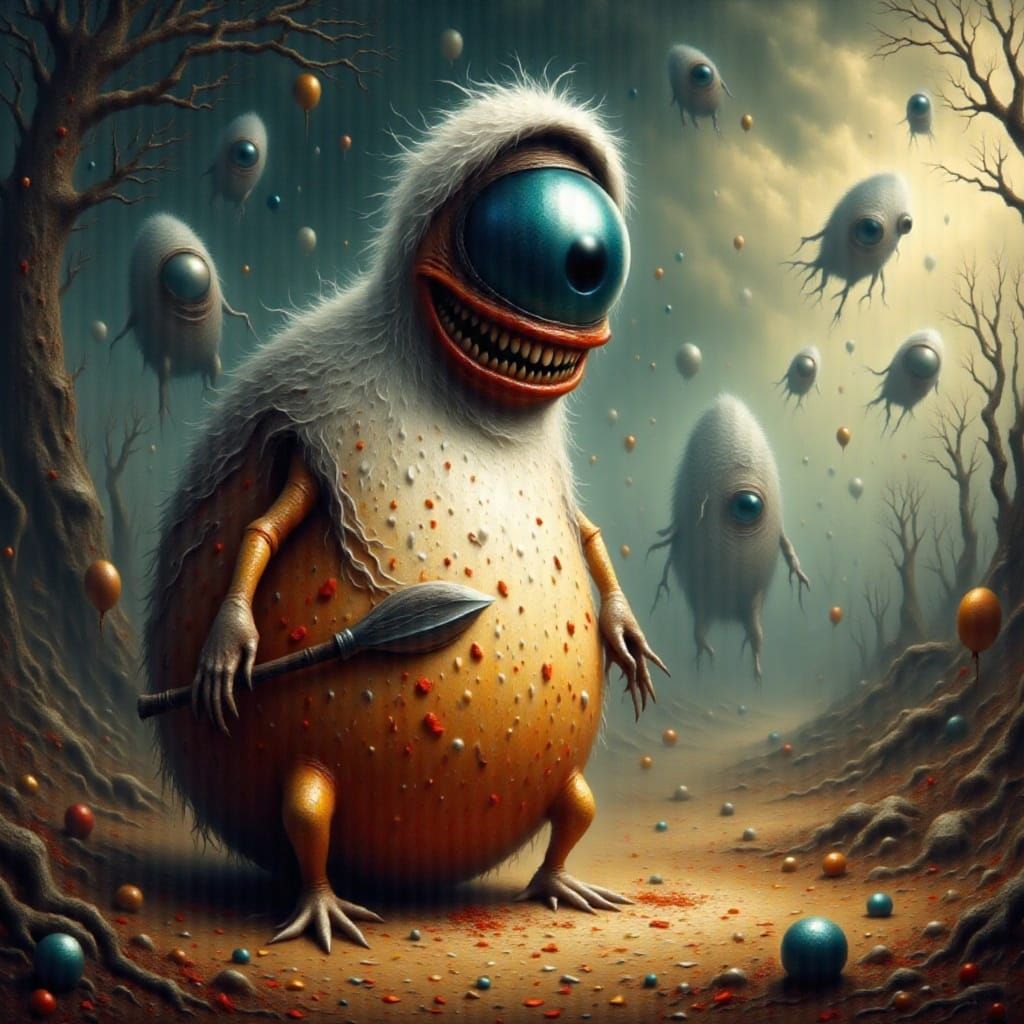 Abstract Black Theater Scene with Yolk Accents