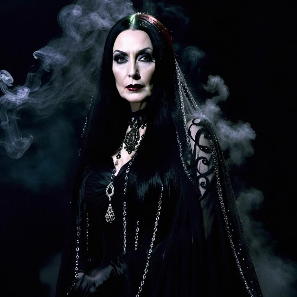 Enigmatic Gothic Beauty in Victorian Elegance