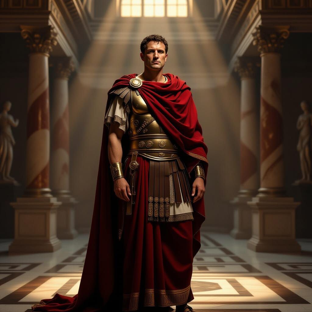 Julius Caesar in Ancient Rome, Dramatic Lighting